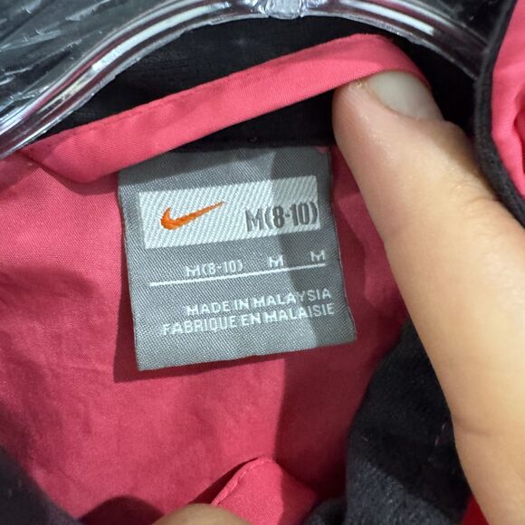 Nike Jacket Women's Medium Pink Full Zip Windbreaker Running Reflective Pockets - Picture 3 of 8